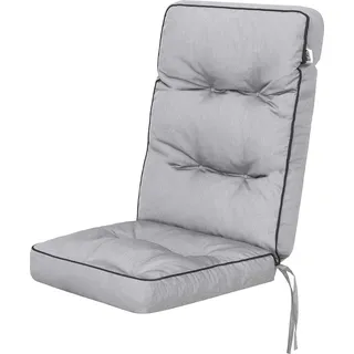 Stühlauflage LENA Kissen Auflage Gartenkissen Polster Liege Sesel Stühl Gartenstühl Asche 120 x 50 cm - Grau
