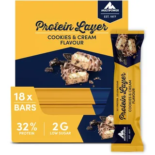 Protein Layer Cookies & Cream Riegel 18 x 50 g