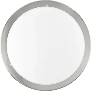 EGLO Planet 1 flammig rund grau, weißes satiniertes Glas