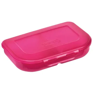 Herlitz Brotdose pink, mit 2 Fächern – Kunststoff-Lunchbox für Kinder, spülmaschinenfest & BPA-frei, passend für Herlitz Schulranzen