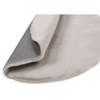 Hochflor-Teppich OCI DIE TEPPICHMARKE "ROCKY SOFT", braun (cappuccino), H:35mm Ø:160cm, Polyester, Teppiche, Hochflor-Teppich, Kunstfell, weich, kuschelig, maschinell gewebt, waschbar