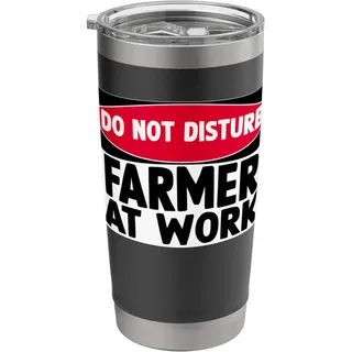 Bauer Bei Der Arbeit Lustiges Landwirt Bauern Doppelwandiger Edelstahl-Thermobecher