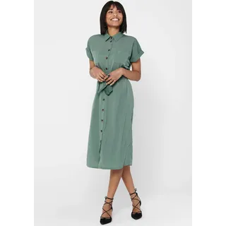 Only Hemdblusenkleid Unifarben Grün 34