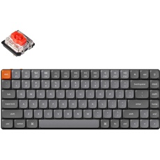 Keychron K3 Max QMK/Via Mechanische Tastatur, kabellos, 75% Layout, programmierbar, RGB LED, Gateron Red Switch Hot-Swap, Aluminiumrahmen, Bluetooth/USB-C kabelgebundene Gaming-Tastatur für Mac