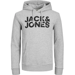 JACK & JONES Corp Logo Kapuzenpullover Light Grey Melange XL