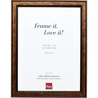 Bilderrahmen aus Holz Effect Profil 64, braun, 9x13 cm, Acrylglas - Braun