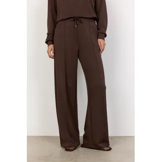 Schlupfhose SOYACONCEPT "SC-BANU 265", Damen, Gr. XL (42), N-Gr, braun (hot fudge), Jersey, Obermaterial: 48% Modal, 48% Polyester, 4% Elasthan, unifarben, Hosen Schlupfhose, weite Beinform, elastischer Bund, mit Eingrifftaschen