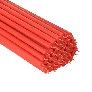 NKlaus 750g (ca. 50 St.) Altarkerzen rot ruß tropffrei Kerzen Osterkerzen L: 28cm 36325