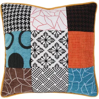 Home Deco Factory Patchwork-Kissen 40 x 40 cm Mehrfarbig
