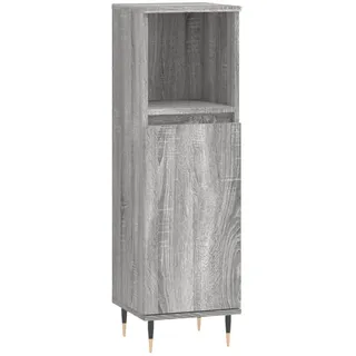 Badschrank Grau Sonoma 30x30x100 cm Holzwerkstoff - Grau