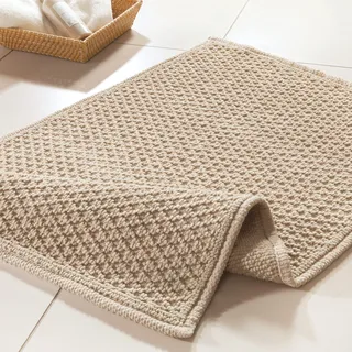 Spirella Badteppich Perla Badvorleger Duschvorleger Badematte 50x80 cm – Beige