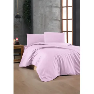 Nuit Des Rêves Luxurious Ranforce Double Quilt Cover Set, 100% Cotton, Lilac, 200 x 200 cm Quilt & 2 x 80 x 80 cm Pillowcases | Soft, Breathable, Perfect for Cozy Bedrooms