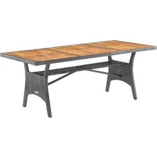 CASARIA Takeo Gartentisch 190 x 90 x 74 cm Grau