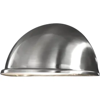 Konstsmide Außenwandleuchte Edelstahl B: 28cm T: 14cm H: 13,5cm / 1x40W / IP23 / Silber/Weiß