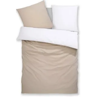 MY HOME Bettwäsche »Desner2« 2 tlg. Premium Qualität, sehr weich, uni, ab 135x200 cm, weiß