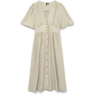 Vero Moda Midikleid Melange Grau 34