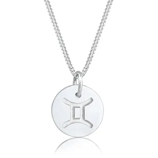Elli Damen Echtschmuck Halskette Silberkette Kette mit Anhänger Stern Star Sternzeichen Astro Trend Swarovski Kristalle Sterling Silber 925 45cm Länge