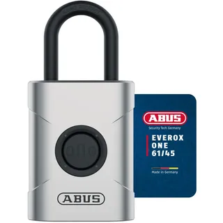 ABUS smartes Vorhängeschloss EVEROX One - schlüsselloses Öffnen auf Knopfdruck - wetterfestes Smart Lock für Schuppen, Gartentor, Spind, Werkzeugkiste u.a. - automatische Verriegelung - 45 mm breit