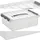Q-Line Aufbewahrungsbox 40 x 30 x 11 cm 6-tlg. transparent/silber