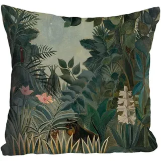 Queence Kissenbezug Dschungel 40 x 40 cm Bunt