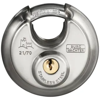 Burg Wächter Vorhängeschloss 70.80 mm verschieden schlieÃend Edelstahl SchlÃ1⁄4sselschloss