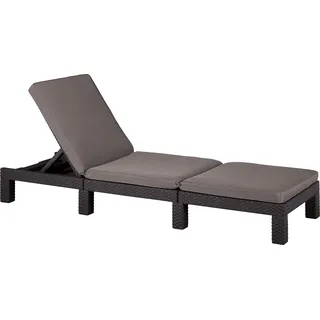 Allibert Sonnenliege Daytona Sl, Rattanoptik, Kunststoff, Braun - Braun
