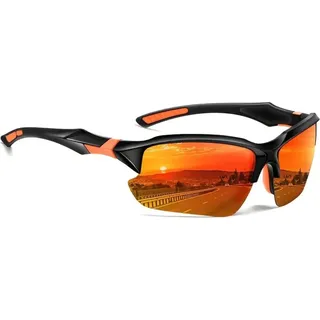 Polarisierte Sonnenbrille - Herren - Stilvolles Design - UV-Schutz - Komfort - Schwarze Verspiegelung - Hochwertige Materialien