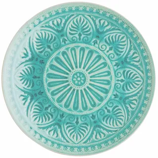 Butlers Teller Sumatra , Türkis , Keramik , 31x3.5x31 cm , Geschirr, Teller, Speiseteller