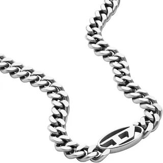 Diesel Herrenkette Edelstahl Silber