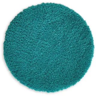 WohnDirect Hochflor Badematten Malmö , Petrol , Textil , Rund , 90x90 cm , Oeko-Tex® Standard 100 , Heimtextilien, Badtextilien, Badematten