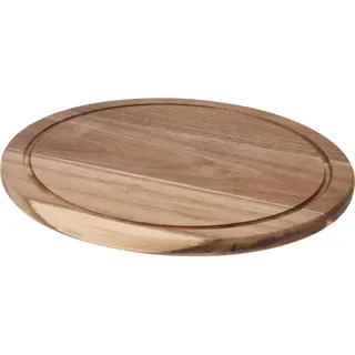Excellent Houseware Schneidebrett Akazienholz rund Ø 30 cm , Braun , Holz , 30x30 cm , Küchenzubehör, Schneidebretter
