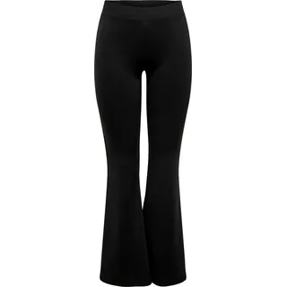 Damen Freizeit Schlaghose Stretch Stoffhose ONLFEVER Flared Long Pants | S / 32L - Schwarz