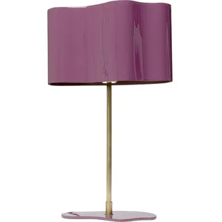 Kare Design Tischlampe Cloudy Oval Pflaume, 49cm Höhe, Violett, Lila, Edelstahl, Moderne Tischleuchte, Büro, Wohnzimmer, keine Leuchtmittel inklusive, 49x30x17 cm (HxBxT)