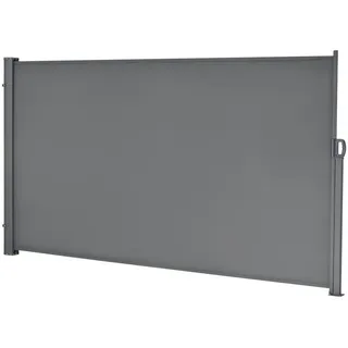 [pro.tec]® Seitenmarkise 300 x 180 cm Grau Stahl