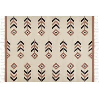 Beliani Niavan Kelimteppich 200 x 300 cm Beige