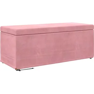 vidaXL Hocker Rosa 101 x 41 x 40 cm Samt und Engineering Holz - Rosa