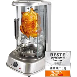 Syntrox Rotisserie Dönergrill mit Tür wählbar Zubehörset Edelstahl "ohne Zubehör"