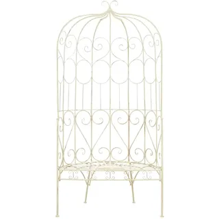 vidaXL Gartenbank 95 cm Eisen Antik Weiß - Weiß