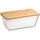 Brotbox, Material: Kunststoff, Bambus, Maße: B: 35 x H: 13,5 x T: 20 cm, Farbe: Weiß, Braun | 58490