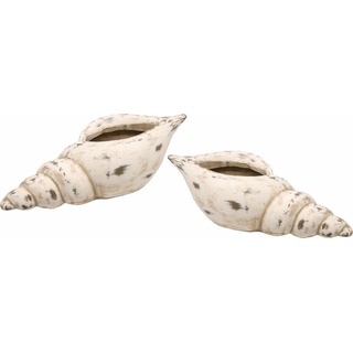 I.GE.A. Dekoschale »Keramik-Schale Muschel«, (Set, 2), beige