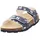 Fussbettpantoffel Blau/Mehrfarbig 38