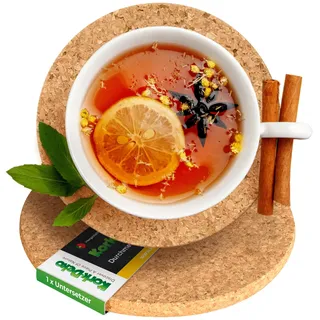 Topfuntersetzer aus Kork | 15cm | Runde Untersetzer für Töpfe, Pfannen, Gläser, Schüsseln, Vasen – Dekorative Unterlage auch zum Basteln geeignet – hitzebeständig rutschfest – aus Portugal