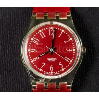 SWATCH STANDARDS Lady 1992 - LK128 - ROTE-LEI - Neu