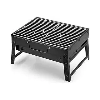 AGM Holzkohlegrill Picknickgrill Edelstahl Kleiner Grill Portable Campinggrill Abnehmbare BBQ Grills für Outdoor Garten Party
