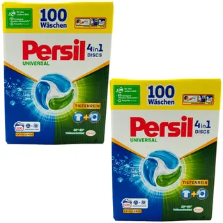 Persil Universal Waschmittel Discs 2 x 100 Stück 4in1 Excellence 20°-95°