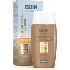 Bild Fusion Water Color LSF 50 (Bronze) 50ml | Getönte tägliche Sonnencreme für das Gesicht | Ultraleichte Textur