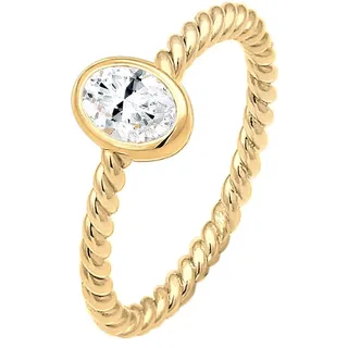 Elli PREMIUM Ring Verlobung Topas Edelstein Gedreht 925er Silber