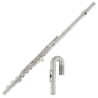 Yamaha YFL-212 Querflöte Neusilber versilbert inkl. U-Kopfstück Set
