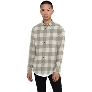 Kariertes Holzfäller Hemd Basic Langarm Flanellhemd Freizeit Karo Slim Fit Shirt Baumwolle ONSGUDMUND