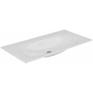 KEUCO EDITION 11 Einbauwaschtisch aus Keramik, 1055x17x538mm, ohne Hahnloch, weiß, 31150311000